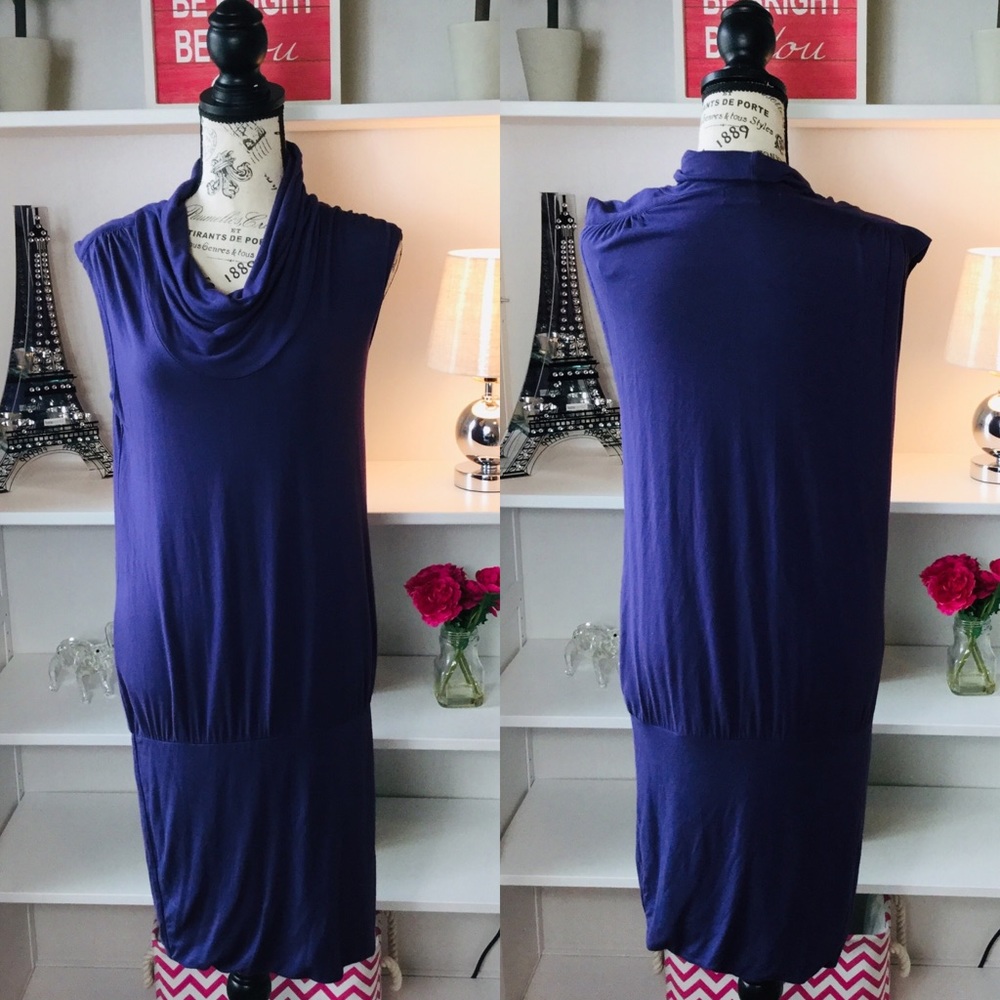 Michael Kors, Purple Sleeveless Midi Dress